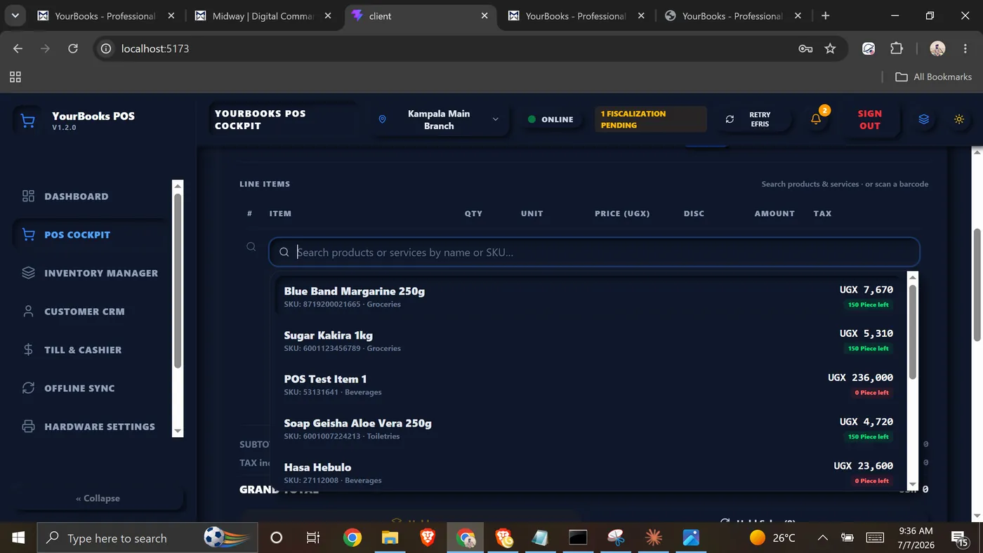 YourBooks POS screenshot